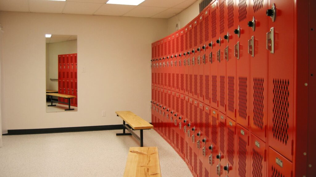 building discipline slowly through routine gym locker representing discipline is build through repetition