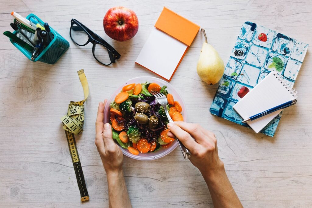Person overeating during eating window while doing intermittent fasting