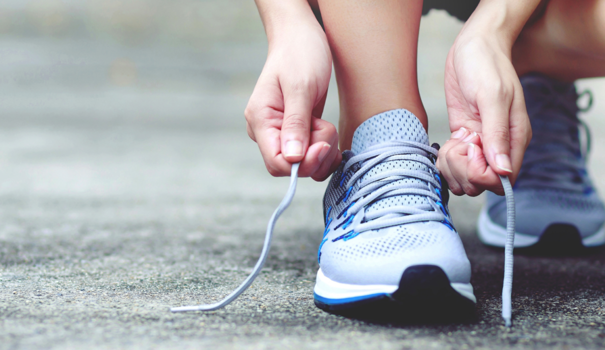 Person improving metabolism through exercise sleep and daily movement