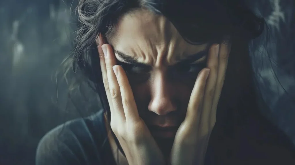 Person overthinking during social interaction due to fear of judgment