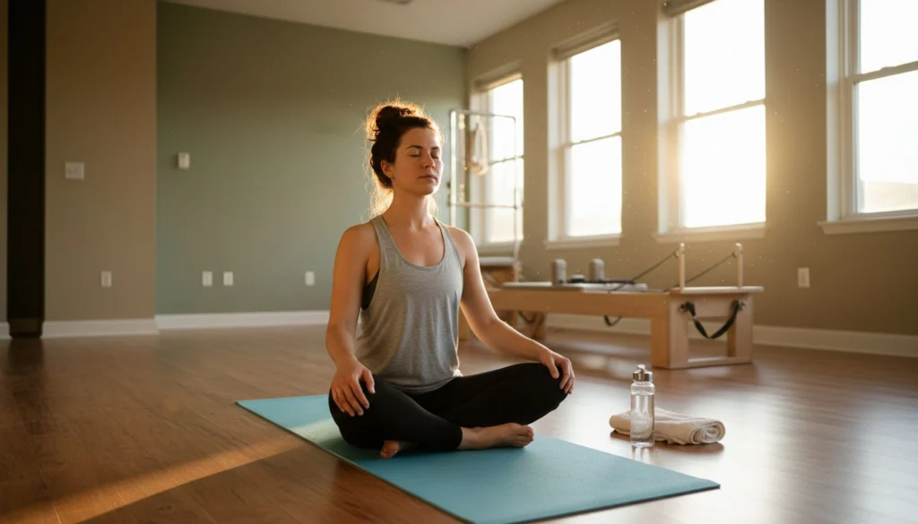 Person practicing slow breathing and grounding techniques to reduce anxiety attack symptoms